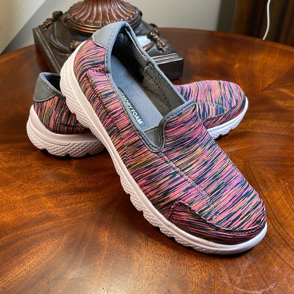 LADIES COOL WAVE MEMORY FOAM SIZE 7 Black/White\Hot Pink and Tan. - Picture 11 of 14